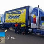 TLIC4006 Drive Multi‑Combination Vehicle (HR to MC) training — B‑Double or road train with multiple trailers.